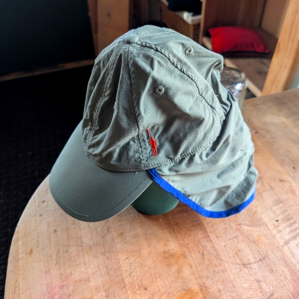 J Crew Baseball Hat with UV protection and neck flap